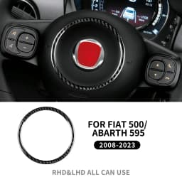 Real Hard Carbon Fiber Sticker For Fiat 500 Abarth 595 695 2008-2014 2015 2016 2017 2018 2019 2020 2021 2022 2023 Car Interior