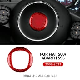 Real Hard Carbon Fiber Sticker For Fiat 500 Abarth 595 695 2008-2014 2015 2016 2017 2018 2019 2020 2021 2022 2023 Car Interior
