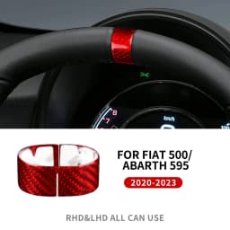 Real Hard Carbon Fiber Sticker For Fiat 500 Abarth 595 695 2008-2014 2015 2016 2017 2018 2019 2020 2021 2022 2023 Car Interior