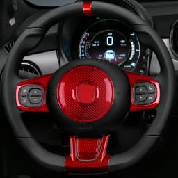 Real Hard Carbon Fiber Sticker For Fiat 500 Abarth 595 695 2008-2014 2015 2016 2017 2018 2019 2020 2021 2022 2023 Car Interior