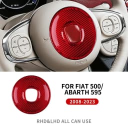 Real Hard Carbon Fiber Sticker For Fiat 500 Abarth 595 695 2008-2014 2015 2016 2017 2018 2019 2020 2021 2022 2023 Car Interior