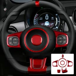 Real Hard Carbon Fiber Sticker For Fiat 500 Abarth 595 695 2008-2014 2015 2016 2017 2018 2019 2020 2021 2022 2023 Car Interior