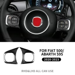 Real Hard Carbon Fiber Sticker For Fiat 500 Abarth 595 695 2008-2014 2015 2016 2017 2018 2019 2020 2021 2022 2023 Car Interior
