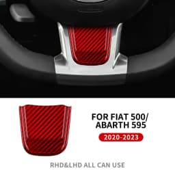 Real Hard Carbon Fiber Sticker For Fiat 500 Abarth 595 695 2008-2014 2015 2016 2017 2018 2019 2020 2021 2022 2023 Car Interior
