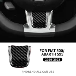 Real Hard Carbon Fiber Sticker For Fiat 500 Abarth 595 695 2008-2014 2015 2016 2017 2018 2019 2020 2021 2022 2023 Car Interior