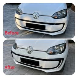 Car Front Bumper Side Splitters Wind Knife Spoiler BodyKit Tuning ABS Modification for Volkswagen UP 2011-2015 Wind Knife Cover
