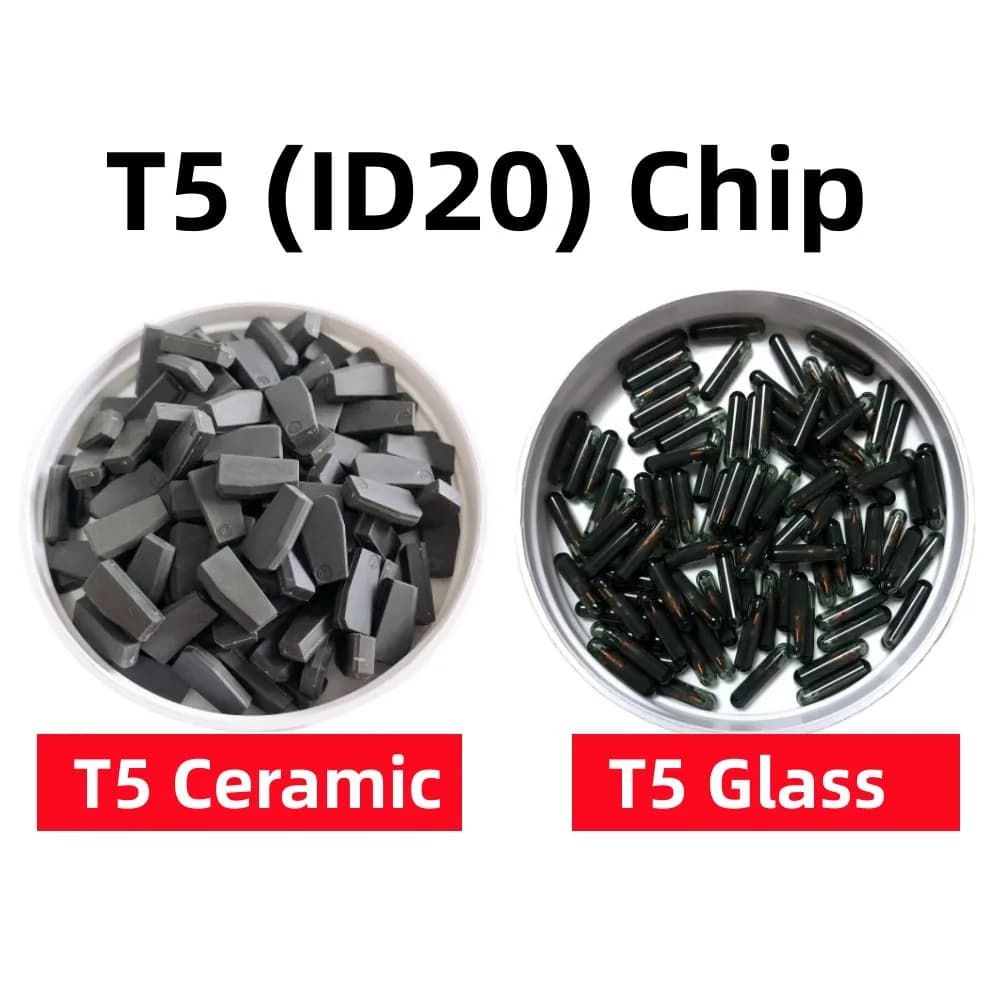 10pcs original T5 Ceramic Chip T5 Glass chip ID20 ID 20 ID 13 T20 ID13 Transponder Chip Car Key Chip 10/20/50/100PC