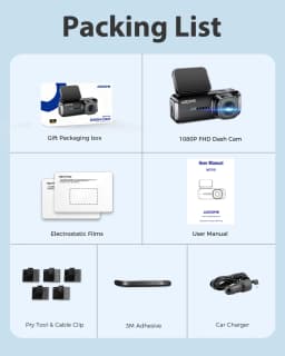 AZDOME Dash Cam M200 1080P FHD Wifi Car Camera English Voice Control Car DVR Night Vision G-Sensor 24H Parking Monitor