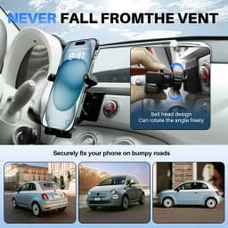 for Fiat 500 2008 2009-24 Abarth 595 2012 2013 2014 2015 2016 2017 2018 2019 2020 2021 2022 2023 2024 Car Gravity Phone Holder