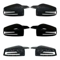 Carbon Fiber Look Black Rearview Side Mirror cover Caps for Mercedes-Benz W176 W246 W204 W212 W221 C117 X204 X156 ABS
