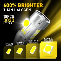 AUXITO 2Pcs W16W T15 LED Reverse Light 6500K White Canbus No Error Bulbs 2000LM 921 912 Backup Bulb Car Reversing Lamp with Fan