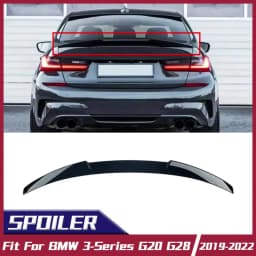 XVIP Car M4 Style Roof Spoiler Glossy Black Wings For BMW 3 Series G20 G28 2019-2022 330i 330e Sedan ABS Ducktail Trunk Spoilers
