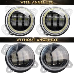 2 X Car Right + Left No Error LED Fog Light 9006 Angel Eye DRL Daytime Running Lamp For VW Volkswagen Transporter T5 2003-2009