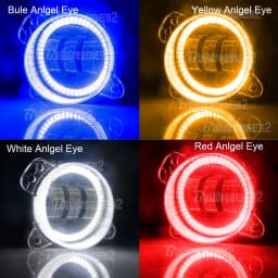 2 X Car Right + Left No Error LED Fog Light 9006 Angel Eye DRL Daytime Running Lamp For VW Volkswagen Transporter T5 2003-2009