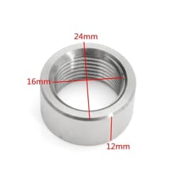 10X 304 M18 X 1.5 Stainless Steel Weld Bung Nut O2 Oxygen Sensor Thread Weld‑On Nut For Car Exhaust Muffler Pipe Replacement