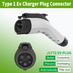 Portable EV Charger Plug SAE J1772 Connector Type 1 16A 32A 40A 50A for USA Electric Car Vehicle Charging Station EVSE Wallbox