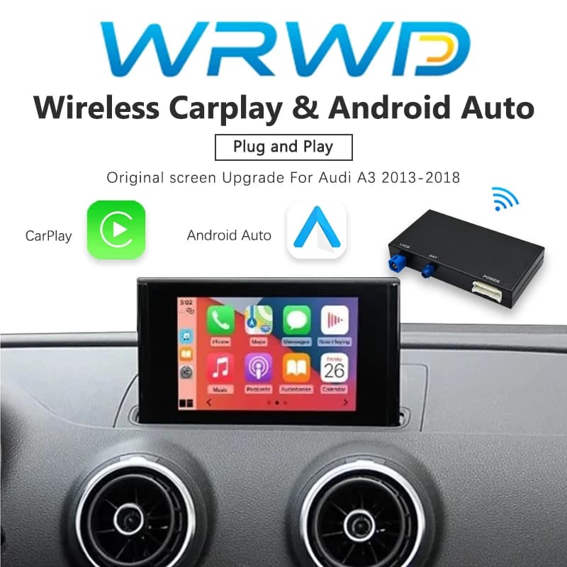 Wireless Carplay Android Auto Lossless Installation Interface For Audi A3 A4 A5 Q2 Q5L Q7 2014-2018 Rear Camera Car Play Module