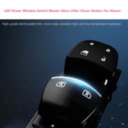 LED Power Window Switch Master Glass Lifter Closer Button For Nissan X-Trail T32 Juke Qashqai J11 Rogue 2018 Kicks P15