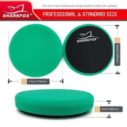 Sharkfox 5"(125mm) /6"(150mm) Car Sponge Buffing Polishing Pads For DA/RO/GA Car Buffer Polisher