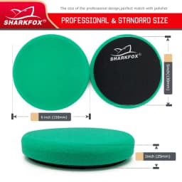 Sharkfox 5"(125mm) /6"(150mm) Car Sponge Buffing Polishing Pads For DA/RO/GA Car Buffer Polisher