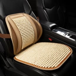 Car Seat Cushion Summer Cool Cushion Single Piece of Wood Beads Summer Breathable Cushion Ventilation Cold Four Seasons Availabl