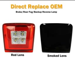 iJDM Car Rear Fog Light Assemblies For Nissan 370Z Juke NISMO Powered by Red LED as Brake/Rear Fog & White LED as Backup Reverse