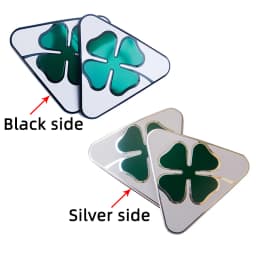 1 Pair Aluminum Fender Decoration Stickers Four Leafs Clover For Alfa Romoe Giulia Stelvio Exterior Stickers Car Accessories