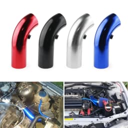 Universal Alumimum 3'' 75mm Car Cold Air Intake System Turbo Induction Pipe Tube Silver Black Red Color
