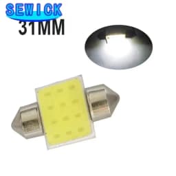 100Pcs C10W C5W LED COB Festoon 31mm 36mm 39mm 41/42mm 12V Bulbs for Cars License Plate Interior Reading Light 12SMD