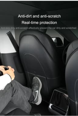 For Tesla Model 3 Highland Seatback Protector Cover Mat Model Y Juniper Seat Back Protective Child Anti-Kick Mats Napa Leather