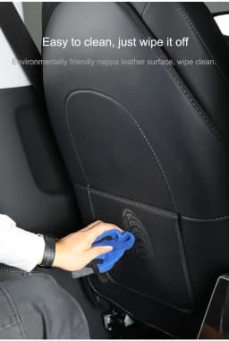 For Tesla Model 3 Highland Seatback Protector Cover Mat Model Y Juniper Seat Back Protective Child Anti-Kick Mats Napa Leather