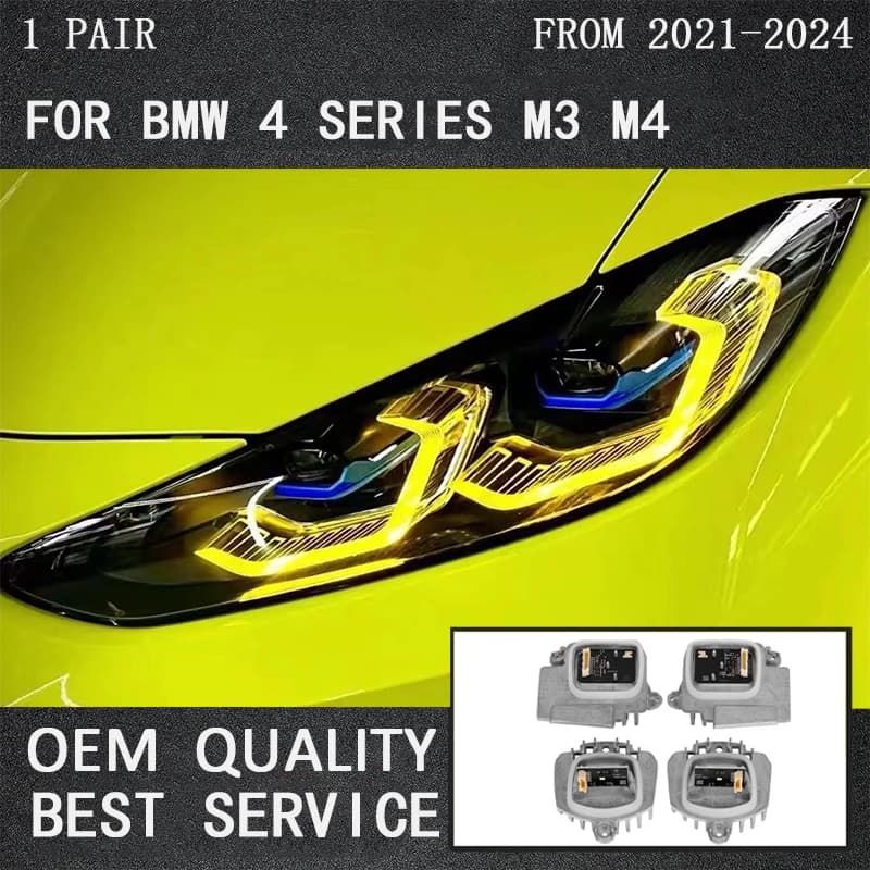 Yellow DRL LED Modules Board Set, Daytime Running Light LED Module for BMW 3 Series G22 G23 G26 M3 G80 M4 G82 G83 2021 2022 2023