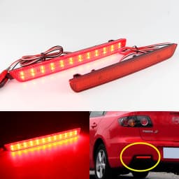 LED Rear Bumper Reflector Light Brake Lamp Reflector For Mazda 3 AXELA Tail/Brake Rear Fog Lamps Signal Light Car Accessories