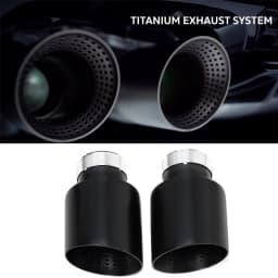 1 Piece Matte Black Stainless Steel Car Muffler Tip Tailpipe Universal Exhaust Tip For VW GTI MK7 Golf 7 BMW Exhaust Nozzle