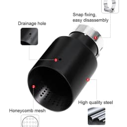 1 Piece Matte Black Stainless Steel Car Muffler Tip Tailpipe Universal Exhaust Tip For VW GTI MK7 Golf 7 BMW Exhaust Nozzle