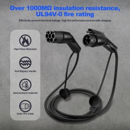 EV Charging Cable J1772 Type1 to Type2 Female to Male Plug 32A 16A 3M/3.5M Electric Vehicle Cord for Public Charger Station