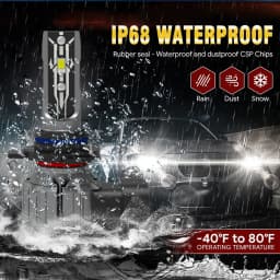 2pcs HIR2 Led Headlight Canbus No Error 9012 Car Bulb High Power 6000K White Light Diode Lamp 12v 55w For Toyota IQ 2009 ~ 2015
