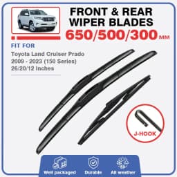 Front Rear Wiper Blades For Toyota Land Cruiser Prado 150 J150 2009 - 2023 Windshield Brush Windscreen Window Accessories Parts