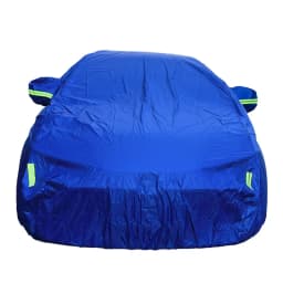 Car Cover Full Exterior Universal SUV/Sedan Full Outdoor Waterproof Sun Rain Snow Protection UV Car Zipper Design Blue