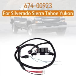 674-00923 JCTFN22 Electric Dual Fan Control Wiring Harness Fits for Chevy Silverado Tahoe GMC Sierra Yukon Replaces 67400923