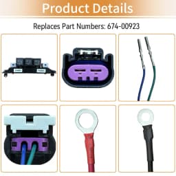 674-00923 JCTFN22 Electric Dual Fan Control Wiring Harness Fits for Chevy Silverado Tahoe GMC Sierra Yukon Replaces 67400923