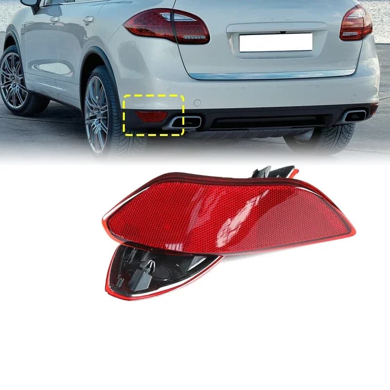 Car Rear Bumper Lights Cover Tail Fog Lamp Reflector For Porsche Cayenne 2011- 2014 95863110500 95863110600 Rear Signal Lamp