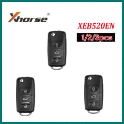 1/2/3pcs Xhorse XEB520EN replace XEB510EN with XT57B Super Chip 3 Button Car Remote Key for Volkswagen Keys for VVDI Key Tool