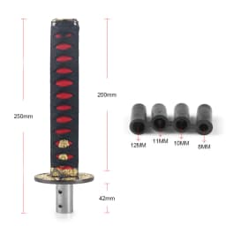 Universal 150MM/200MM/260MM JDM Katana Samurai Sword Shift Knob Shifter With Adapters Gear Shift knob