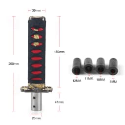 Universal 150MM/200MM/260MM JDM Katana Samurai Sword Shift Knob Shifter With Adapters Gear Shift knob