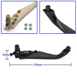 2/4PCS Left Right Carbon Fiber Interior Car Door Handle Inside Cover Trim For BMW 5 Series M5 G30 G31 F90 2017-2022 51417438523
