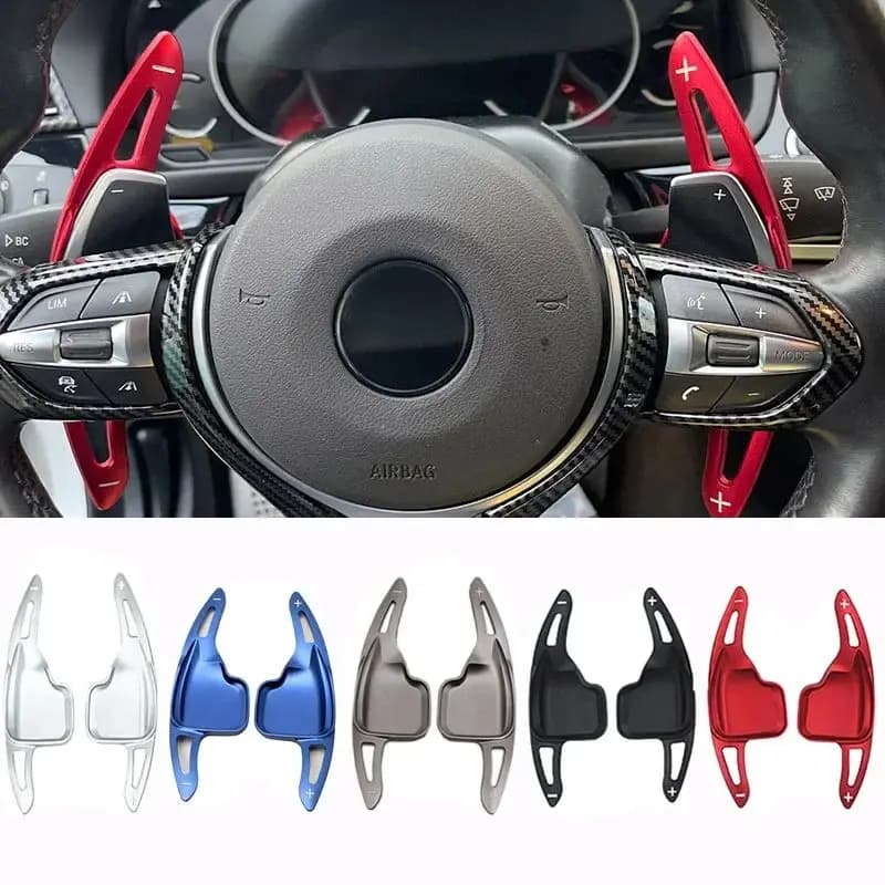 Pair Car Steering Wheel Shift Paddle Shifter Extension Aluminum For BMW F30 F31 F32 F10 F20 F22 F15 F16 GT Z4 X1 X3 X4 X5 X6