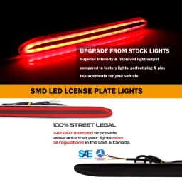 2PCS Auto LED Rear Bumper Reflector Light For Honda Acura TSX For Accord Odyssey CR-V Element Brake Lamp Foglight Turn Signal