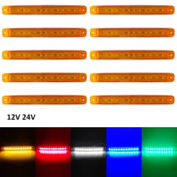10PCS 12V 24V 12LED Side Marker Indicator Lights Front Rear LED Indicator Turn Signal Lamp for Car Truck Trailer Lorry Bus
