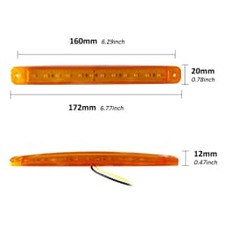 10PCS 12V 24V 12LED Side Marker Indicator Lights Front Rear LED Indicator Turn Signal Lamp for Car Truck Trailer Lorry Bus